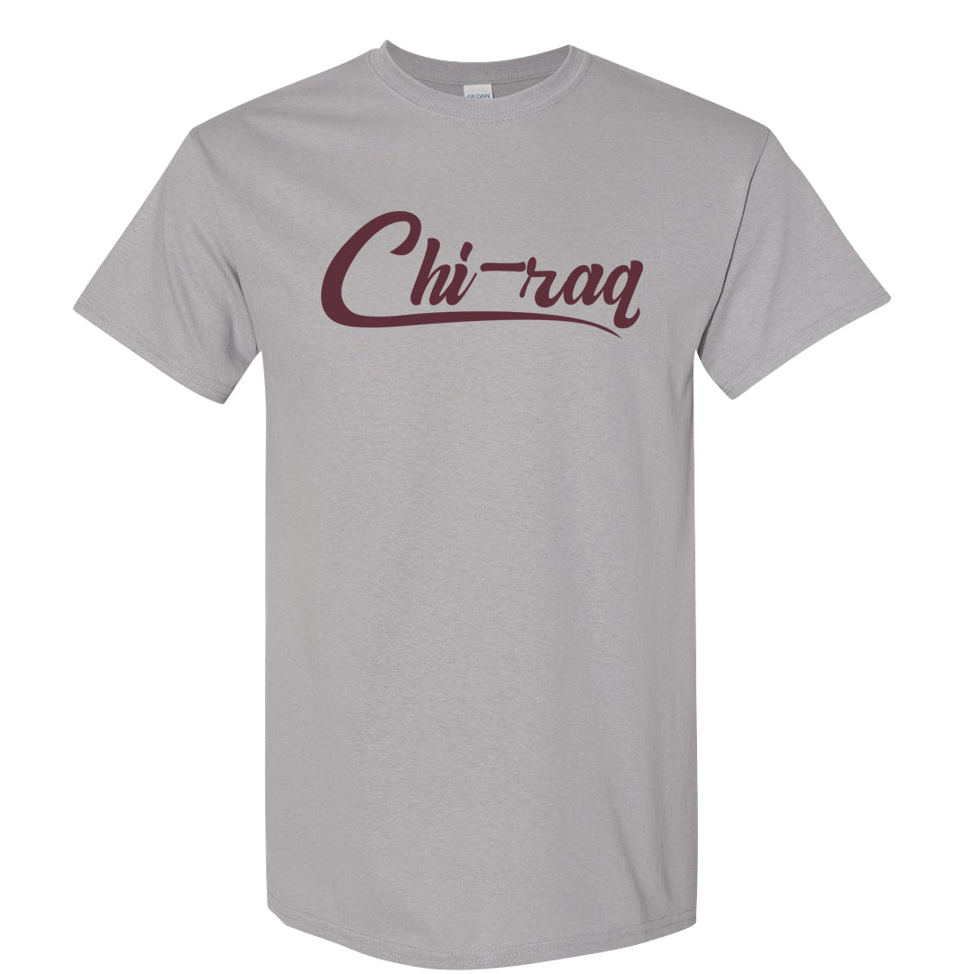 Burgundy 5s T Shirt | Chiraq, Gravel