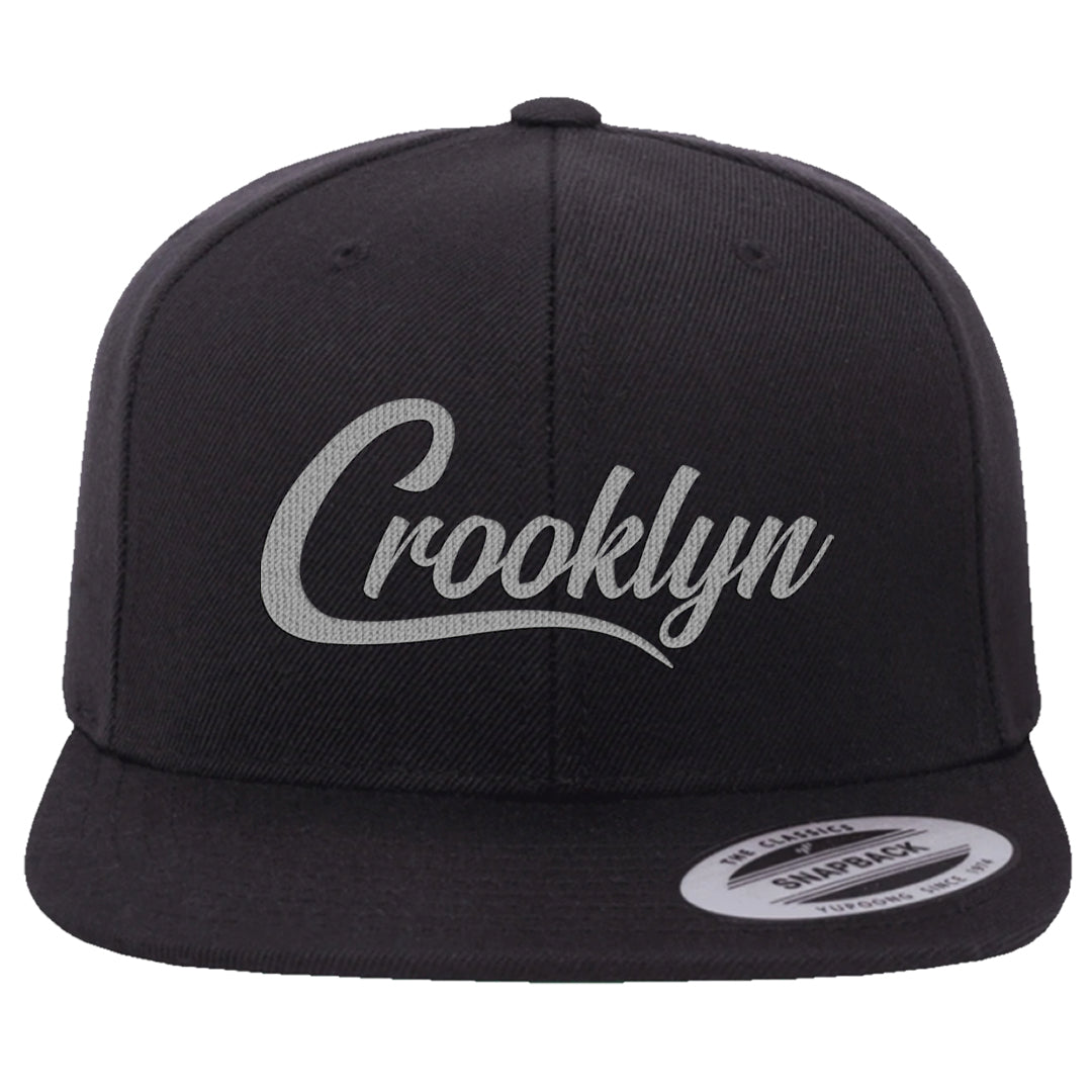 Burgundy 5s Snapback Hat | Crooklyn, Black