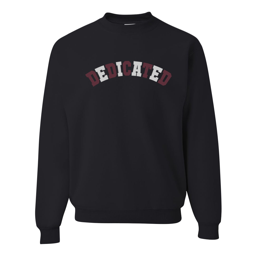 Burgundy 5s Crewneck Sweatshirt | Dedicated, Black