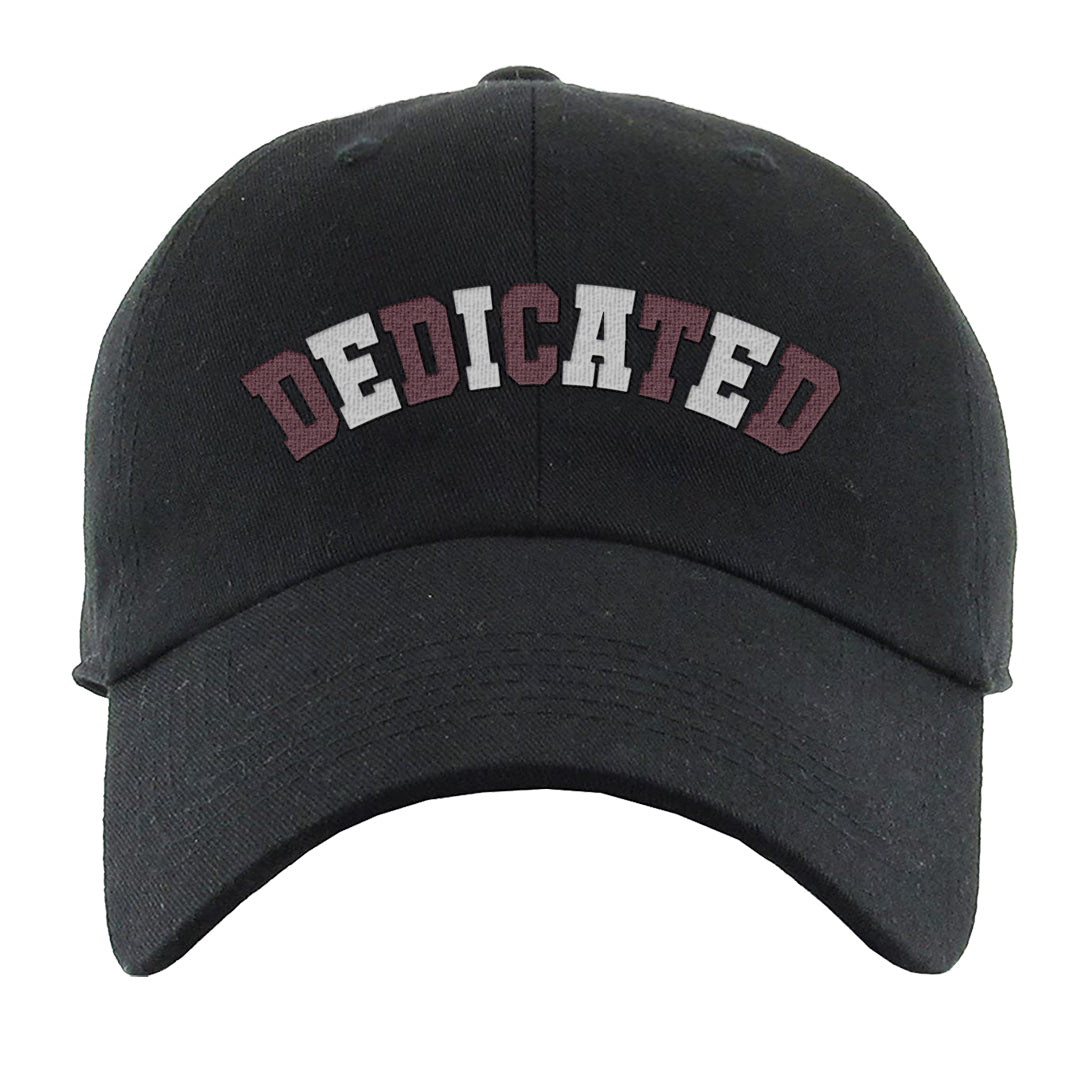 Burgundy 5s Dad Hat | Dedicated, Black