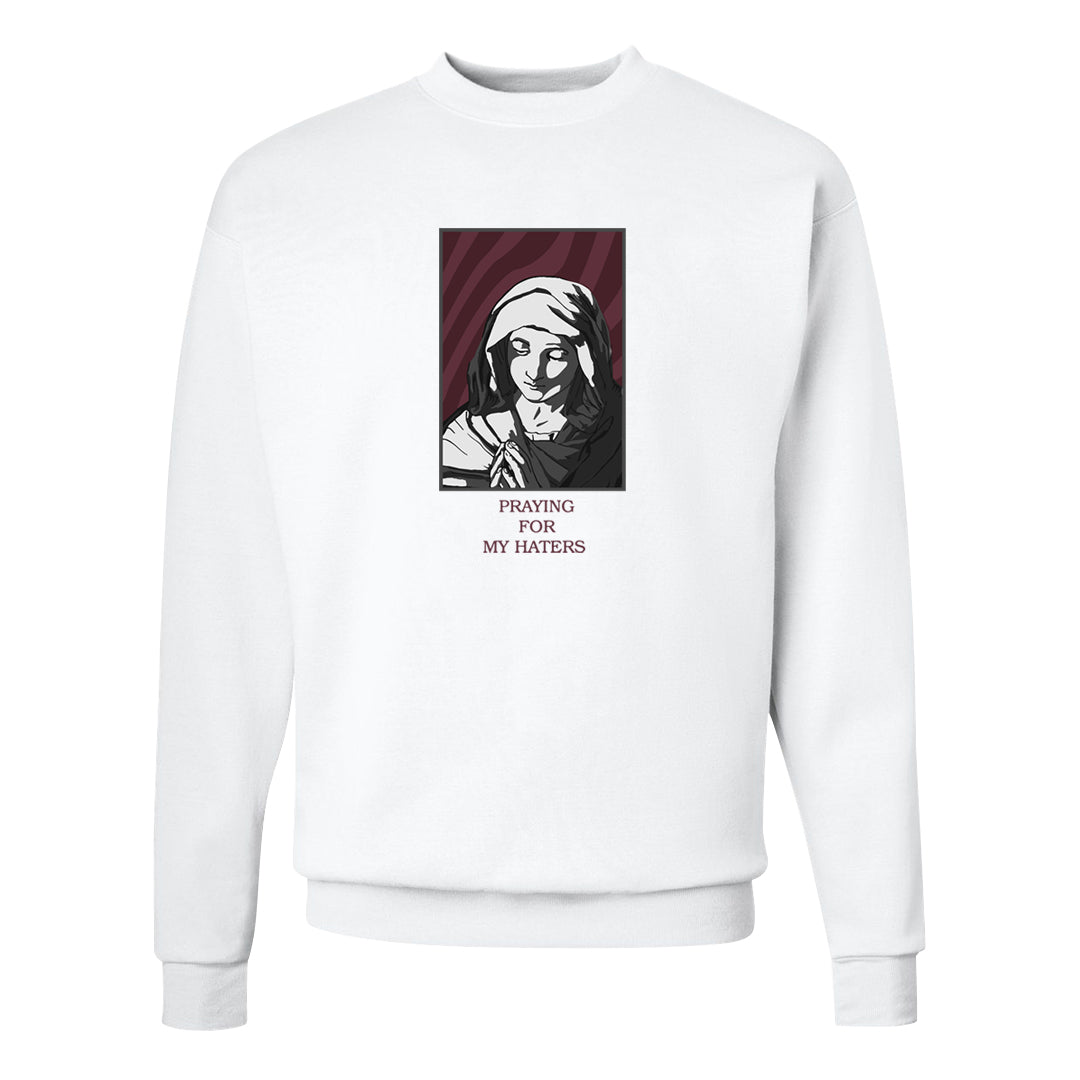 Burgundy 5s Crewneck Sweatshirt | God Told Me, White