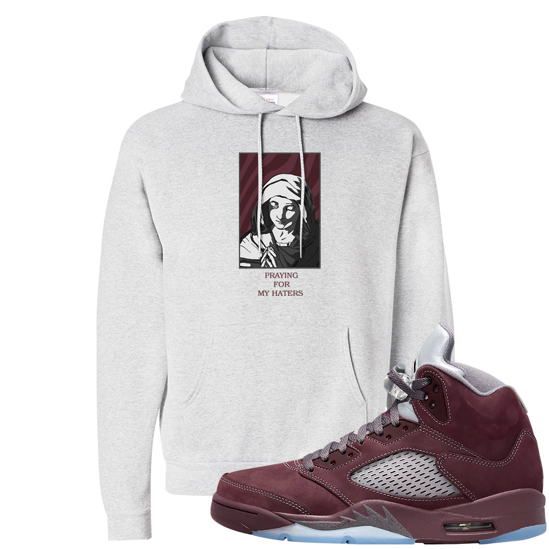 Burgundy 5s Hoodie | God Told Me, Ash