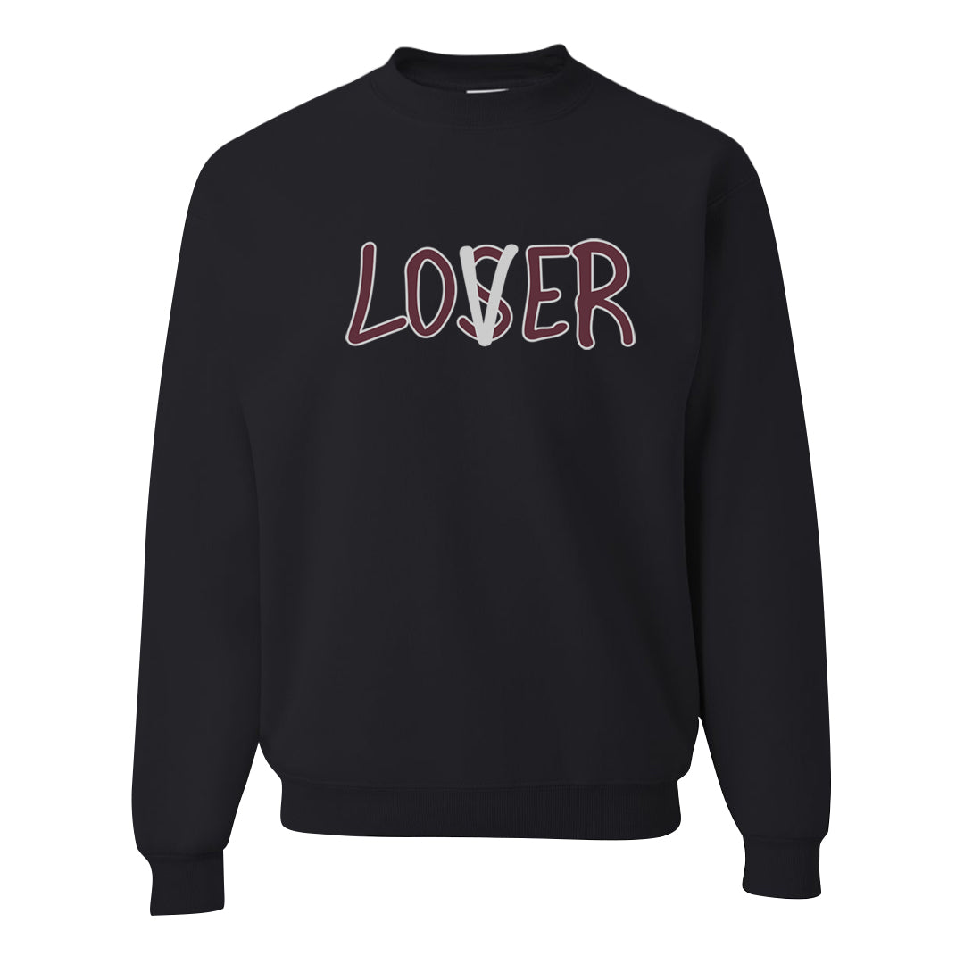 Burgundy 5s Crewneck Sweatshirt | Lover, Black
