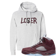 Burgundy 5s Hoodie | Lover, Ash