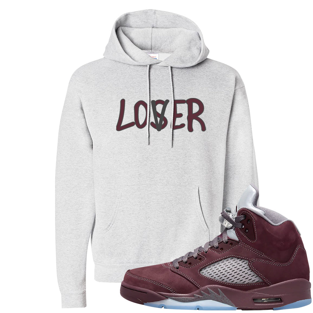 Burgundy 5s Hoodie | Lover, Ash