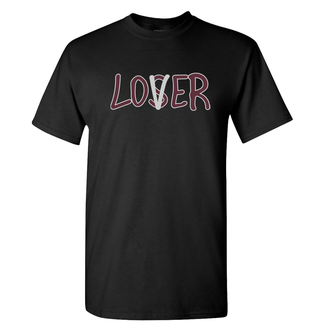 Burgundy 5s T Shirt | Lover, Black
