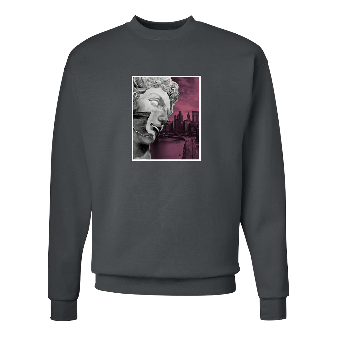 Burgundy 5s Crewneck Sweatshirt | Miguel, Smoke Grey