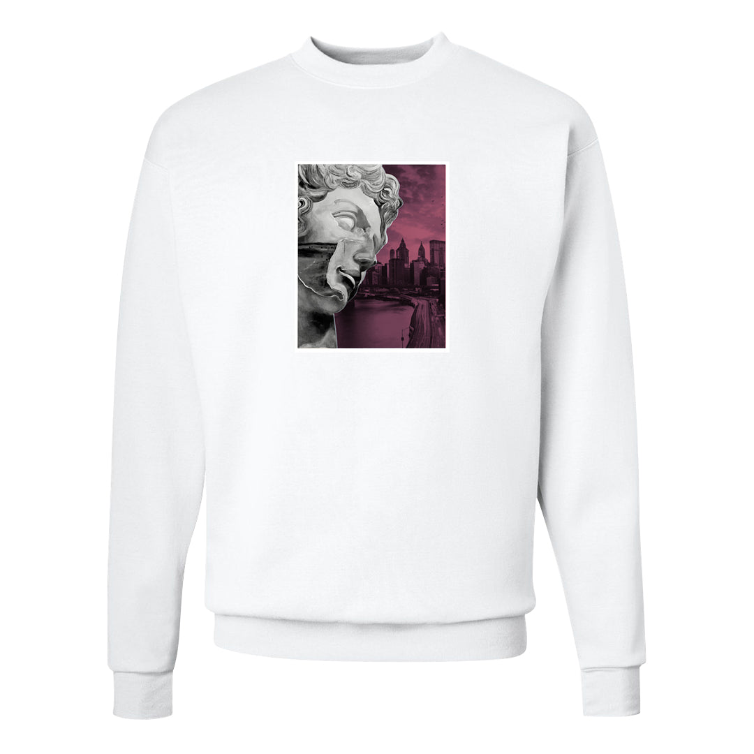Burgundy 5s Crewneck Sweatshirt | Miguel, White