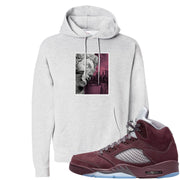 Burgundy 5s Hoodie | Miguel, Ash