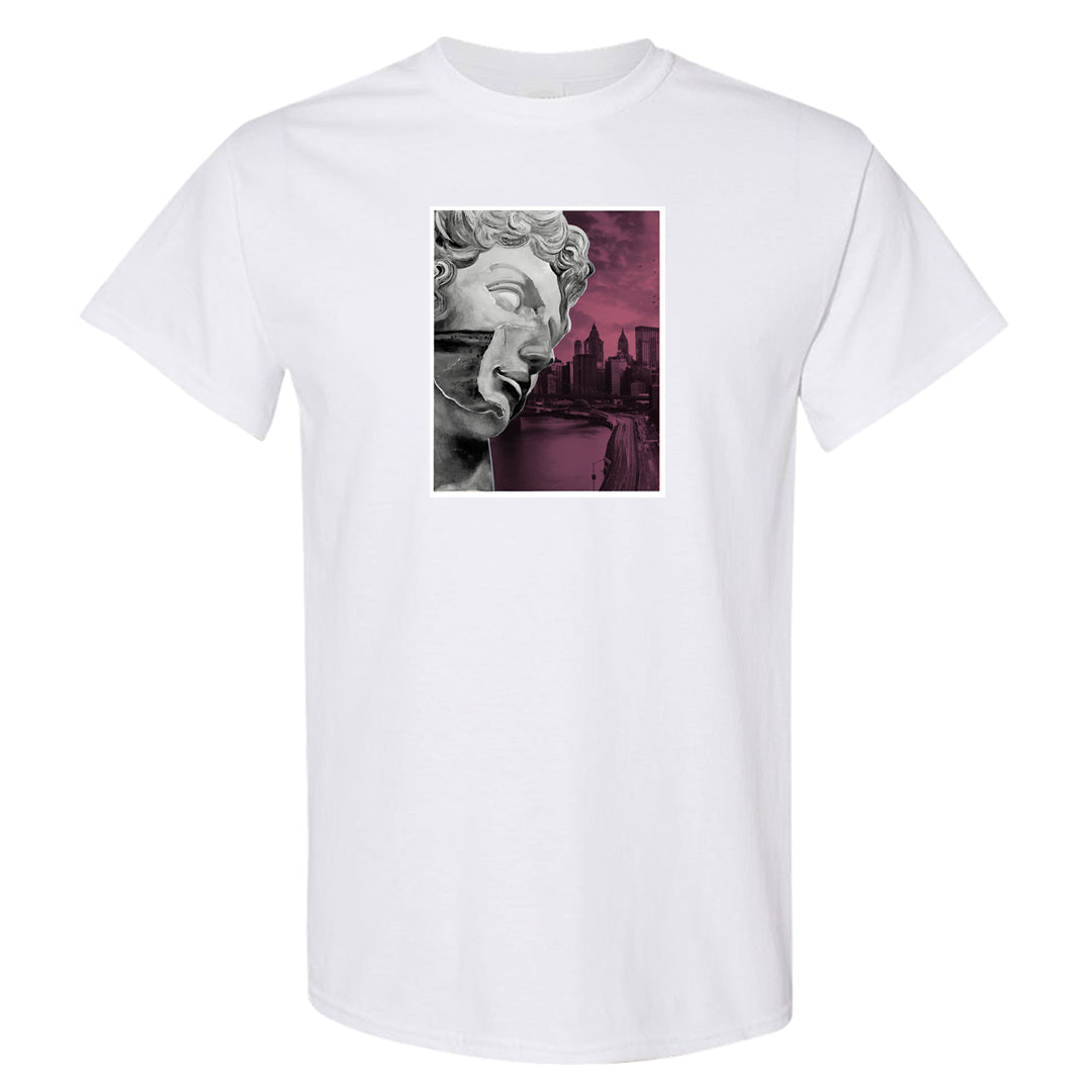 Burgundy 5s T Shirt | Miguel, White