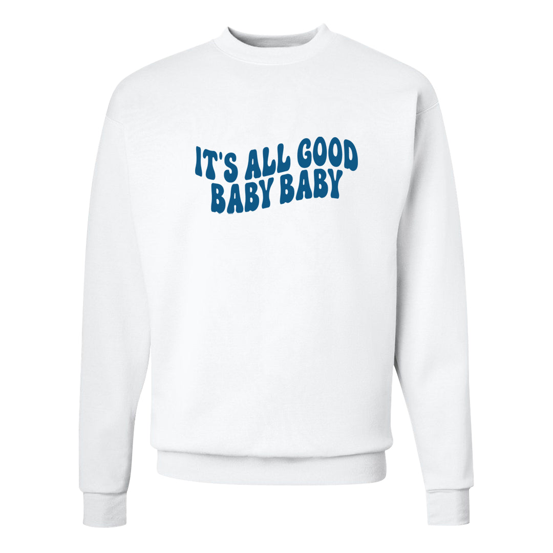 Dusk and Dawn 5s Crewneck Sweatshirt | All Good Baby, White