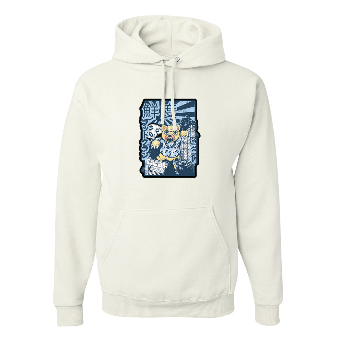 Dusk and Dawn 5s Hoodie | Attack Of The Bear, White