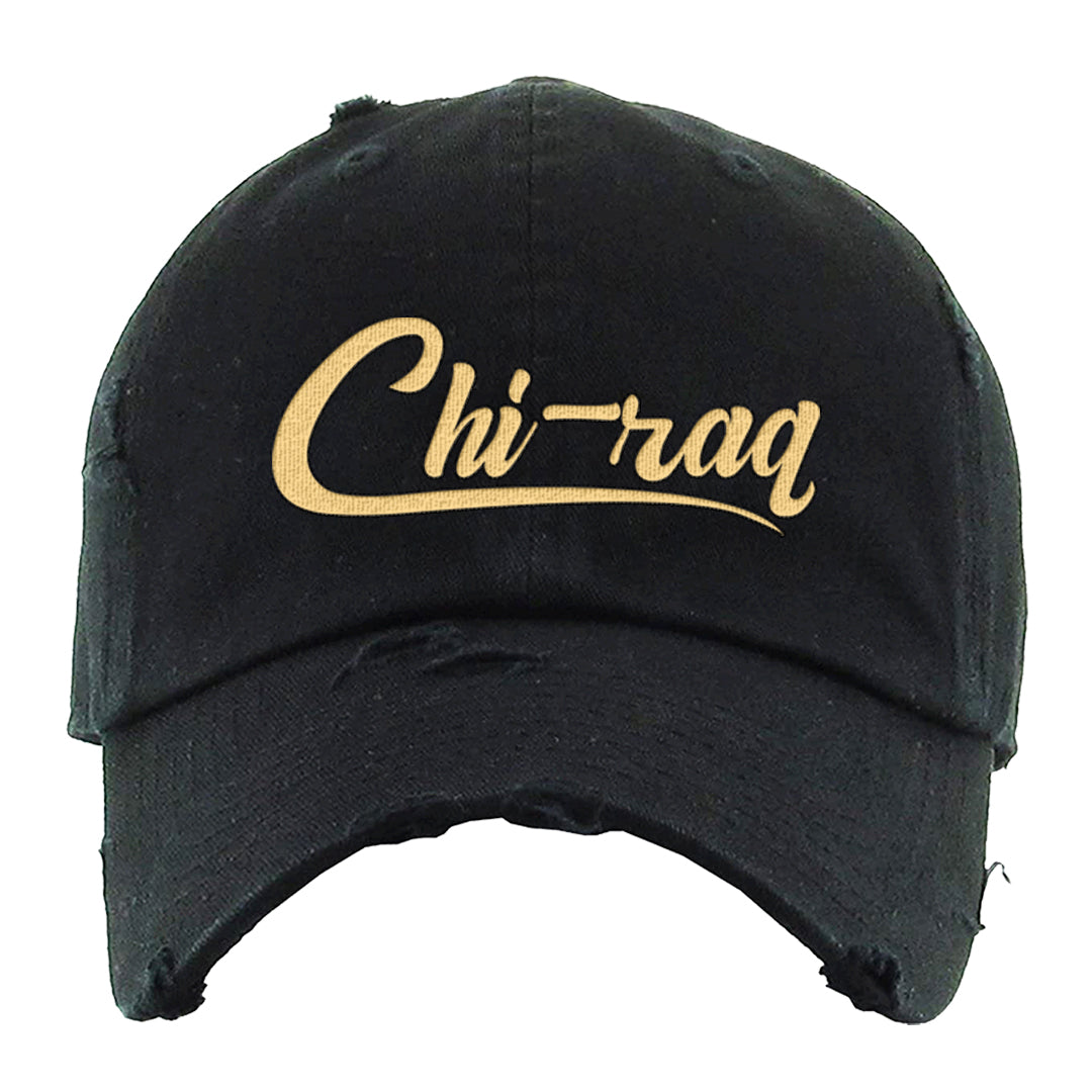 Dusk and Dawn 5s Distressed Dad Hat | Chiraq, Black