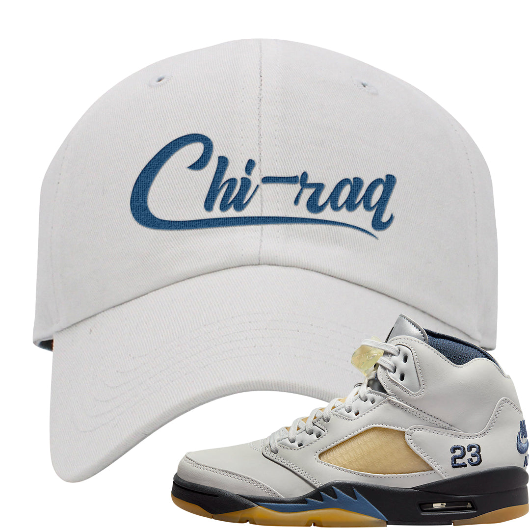 Dusk and Dawn 5s Dad Hat | Chiraq, White