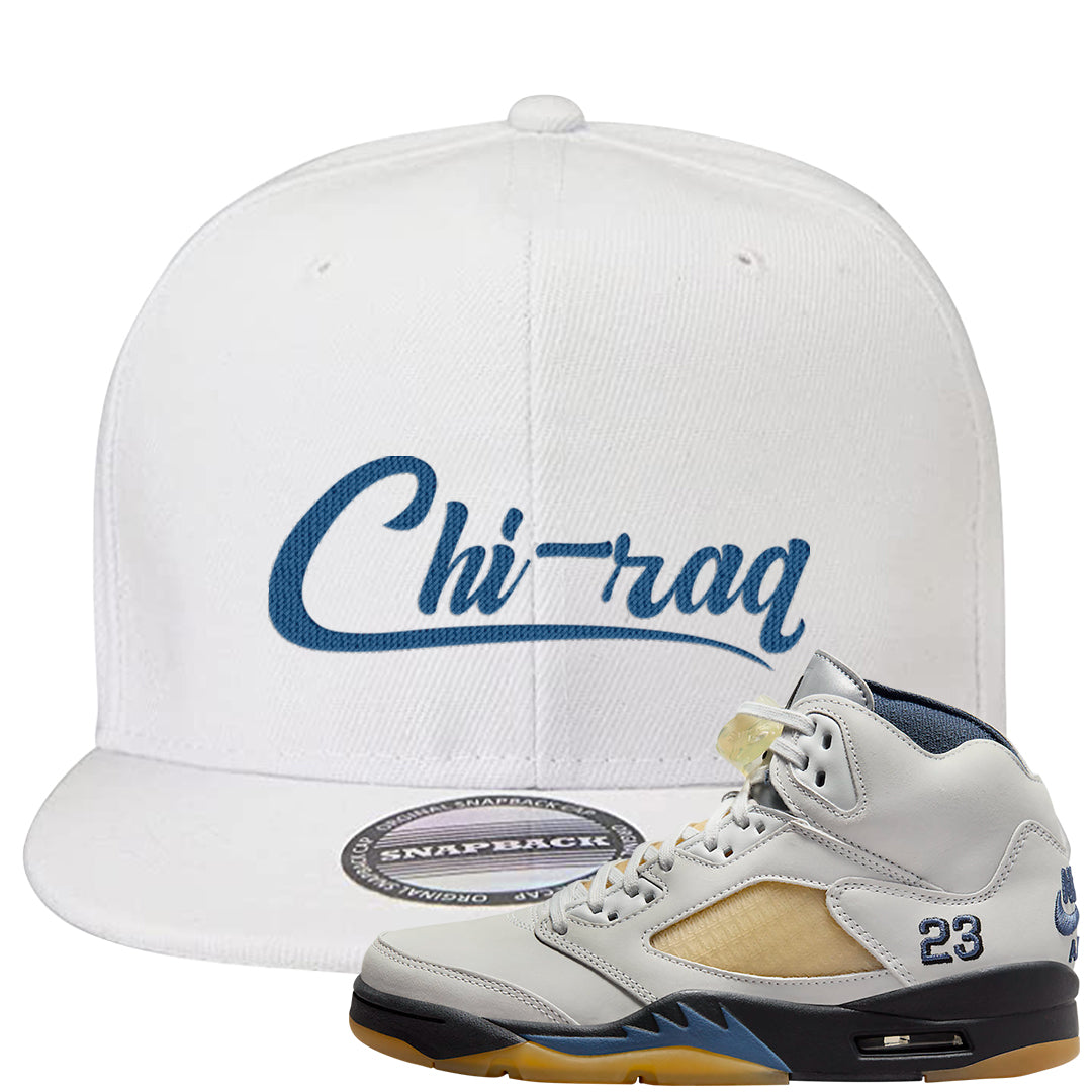 Dusk and Dawn 5s Snapback Hat | Chiraq, White