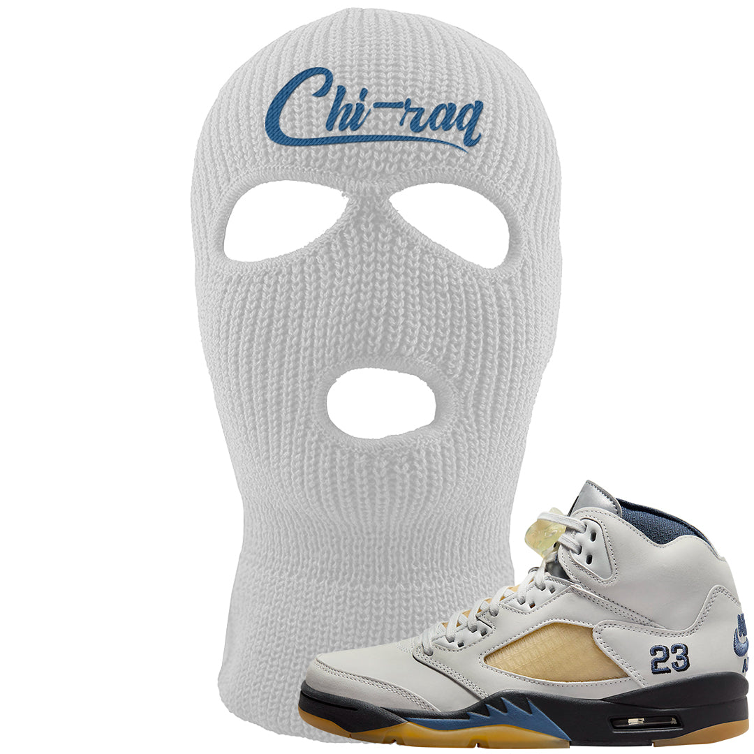 Dusk and Dawn 5s Ski Mask | Chiraq, White