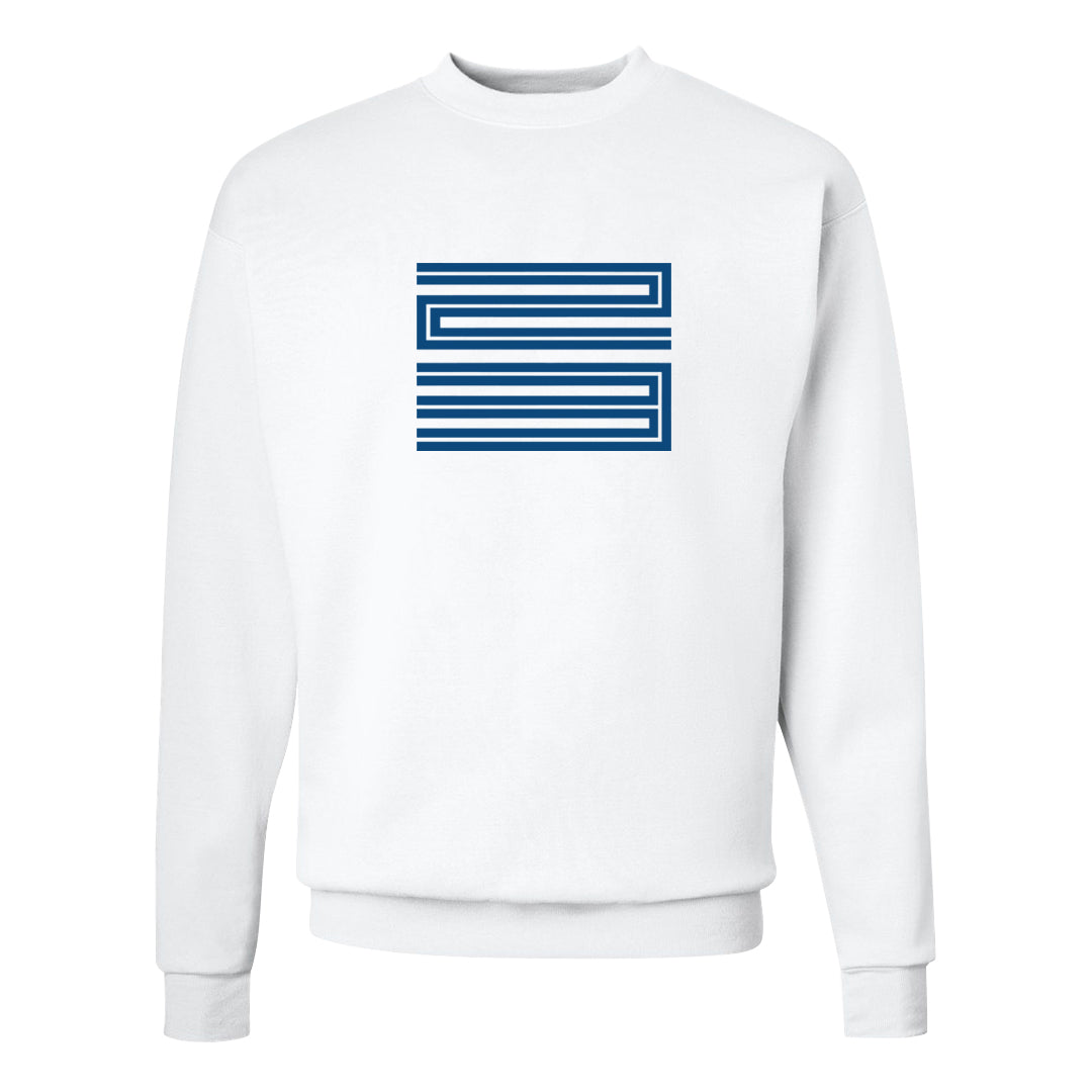 Dusk and Dawn 5s Crewneck Sweatshirt | Double Line 23, White