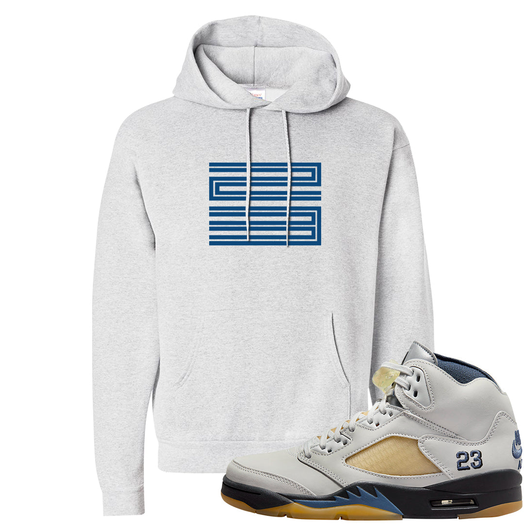 Dusk and Dawn 5s Hoodie | Double Line 23, Ash
