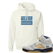 Dusk and Dawn 5s Hoodie | Double Line 23, White