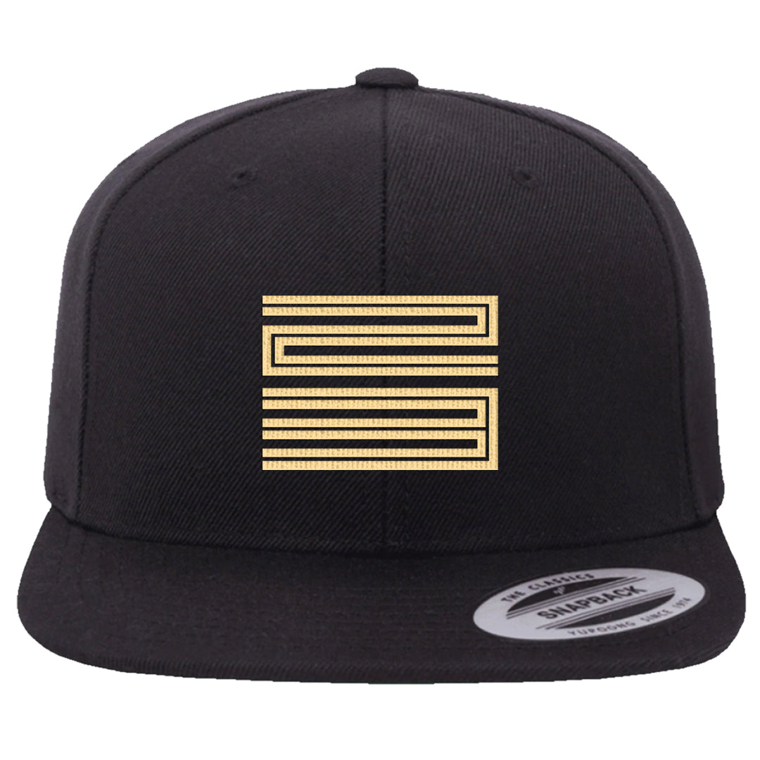 Dusk and Dawn 5s Snapback Hat | Double Line 23, Black