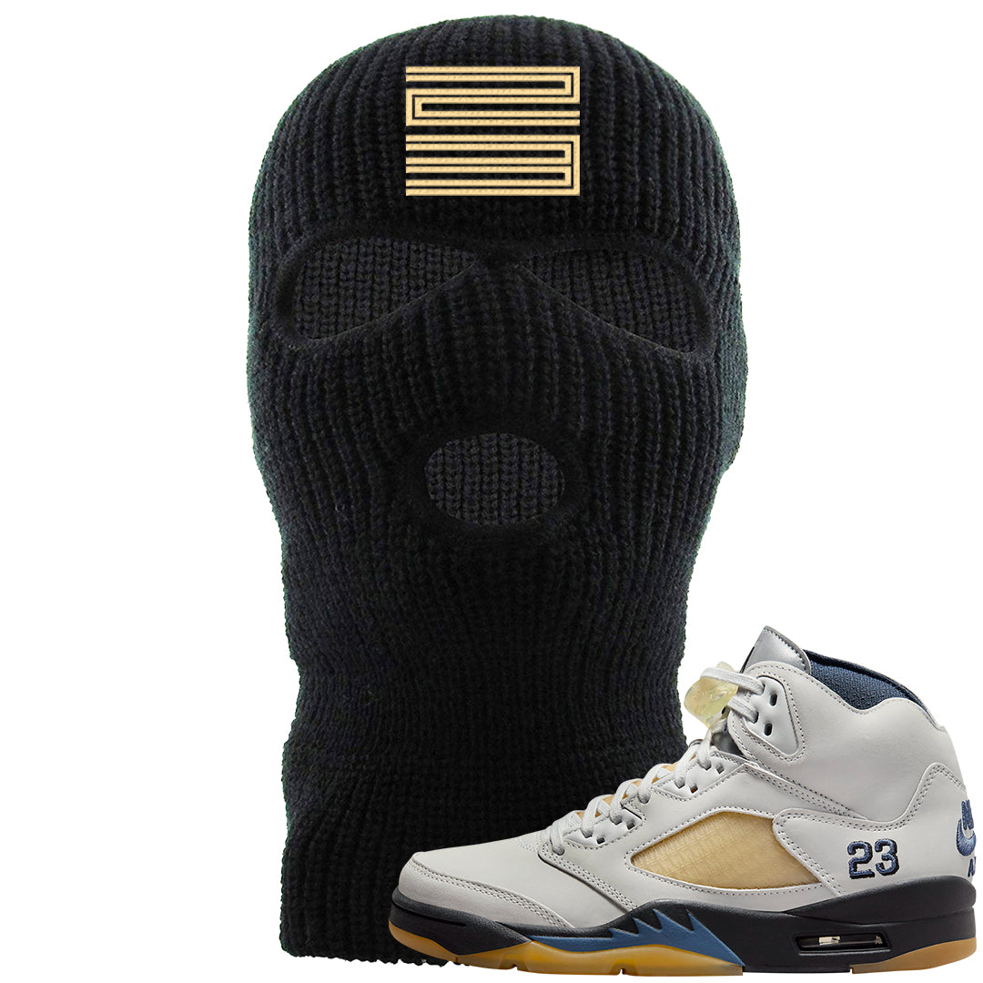 Dusk and Dawn 5s Ski Mask | Double Line 23, Black