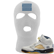 Dusk and Dawn 5s Ski Mask | Double Line 23, White