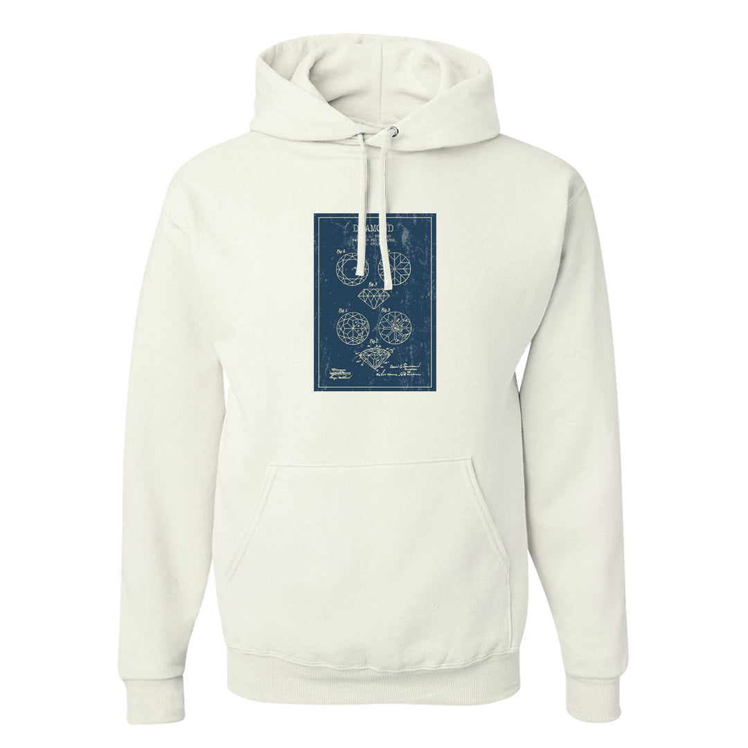 Dusk and Dawn 5s Hoodie | Diamond Patent Sketch, White
