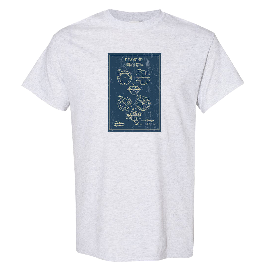 Dusk and Dawn 5s T Shirt | Diamond Patent Sketch, Ash