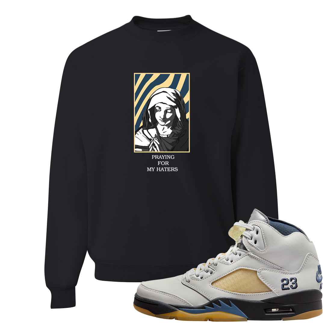 Dusk and Dawn 5s Crewneck Sweatshirt | God Told Me, Black