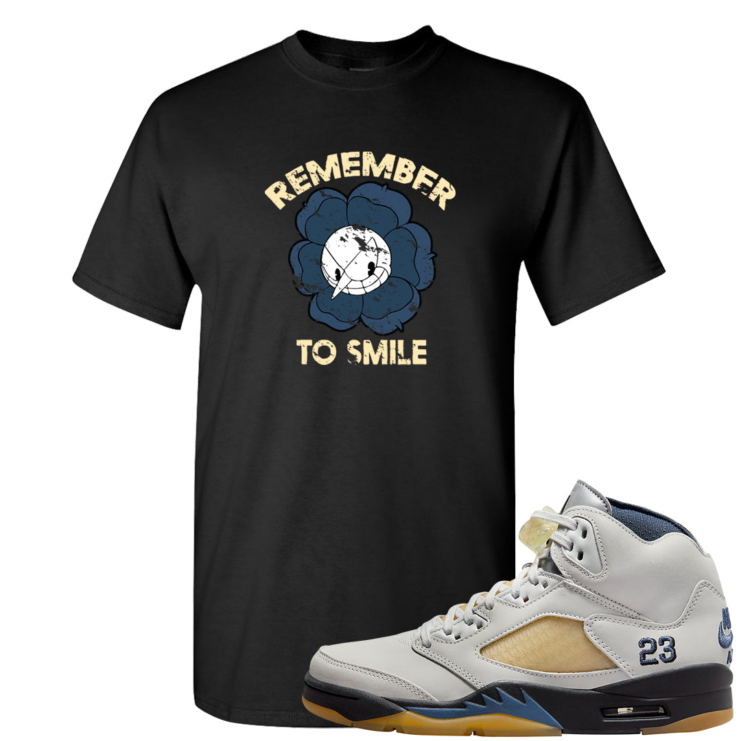 Dusk and Dawn 5s T Shirt | Remember To Smile, Black