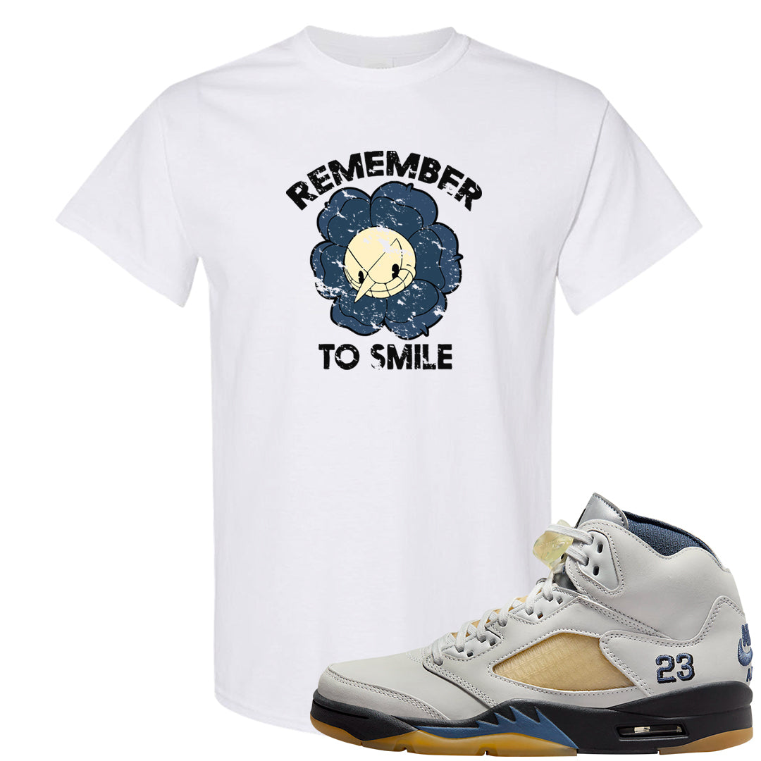 Dusk and Dawn 5s T Shirt | Remember To Smile, White