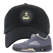 Indigo Haze 5s Dad Hat | All Seeing Eye, Black