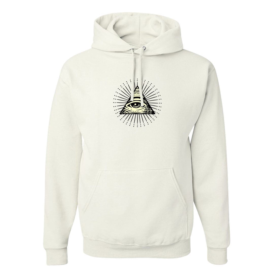 Indigo Haze 5s Hoodie | All Seeing Eye, White