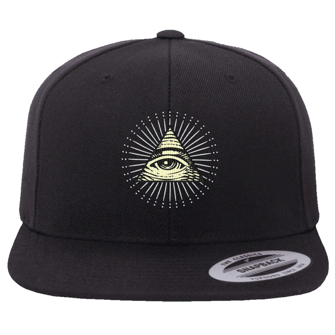 Indigo Haze 5s Snapback Hat | All Seeing Eye, Black