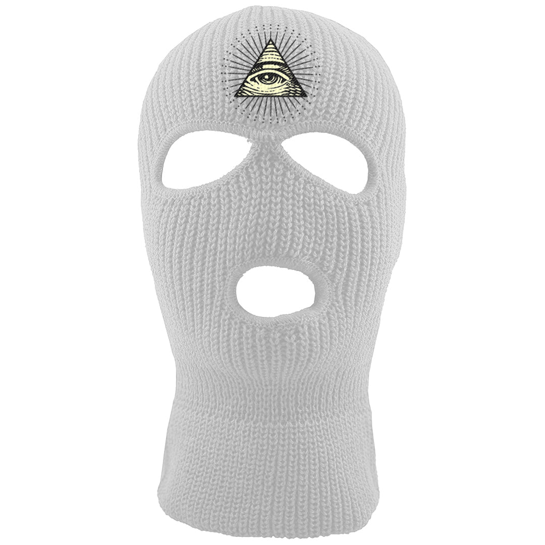 Indigo Haze 5s Ski Mask | All Seeing Eye, White