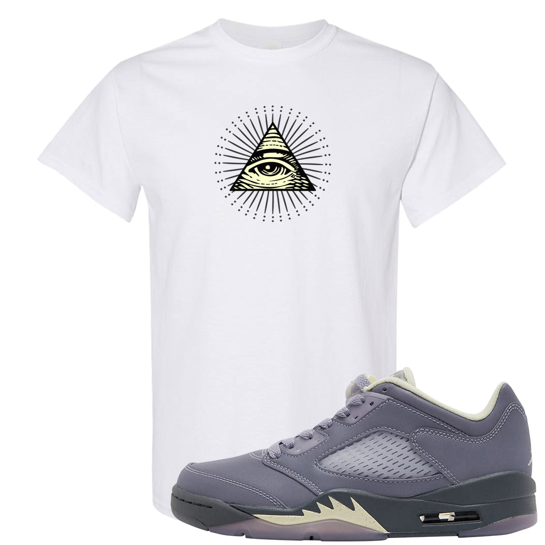 Indigo Haze 5s T Shirt | All Seeing Eye, White