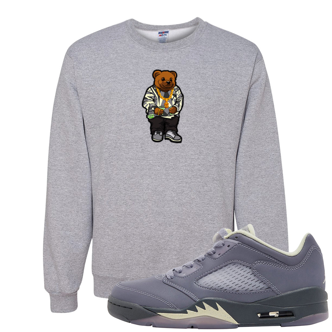 Indigo Haze 5s Crewneck Sweatshirt | Sweater Bear, Ash