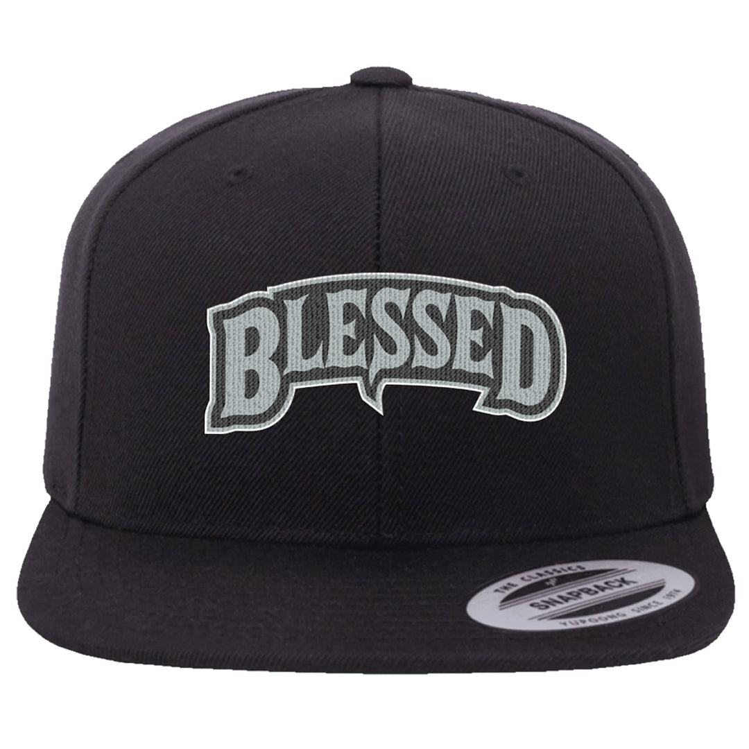 Indigo Haze 5s Snapback Hat | Blessed Arch, Black