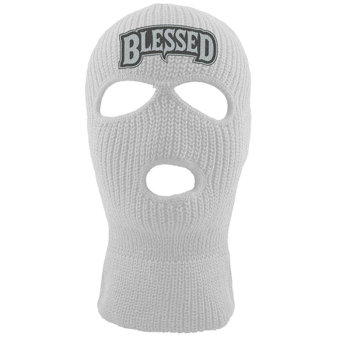 Indigo Haze 5s Ski Mask | Blessed Arch, White