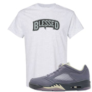 Indigo Haze 5s T Shirt | Blessed Arch, Ash