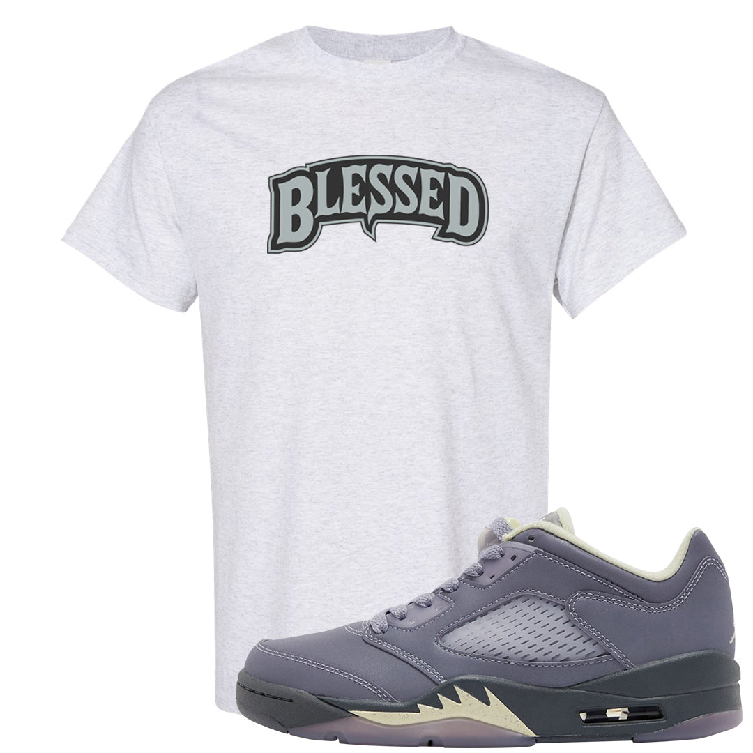 Indigo Haze 5s T Shirt | Blessed Arch, Ash