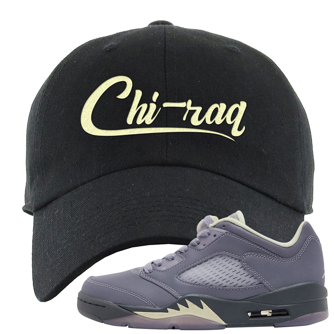 Indigo Haze 5s Dad Hat | Chiraq, Black