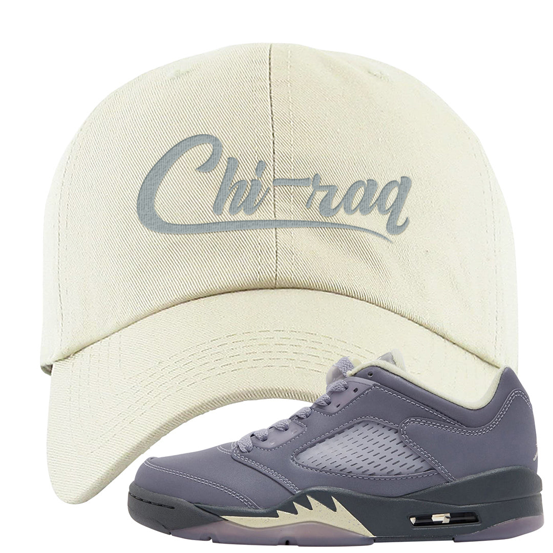 Indigo Haze 5s Dad Hat | Chiraq, White