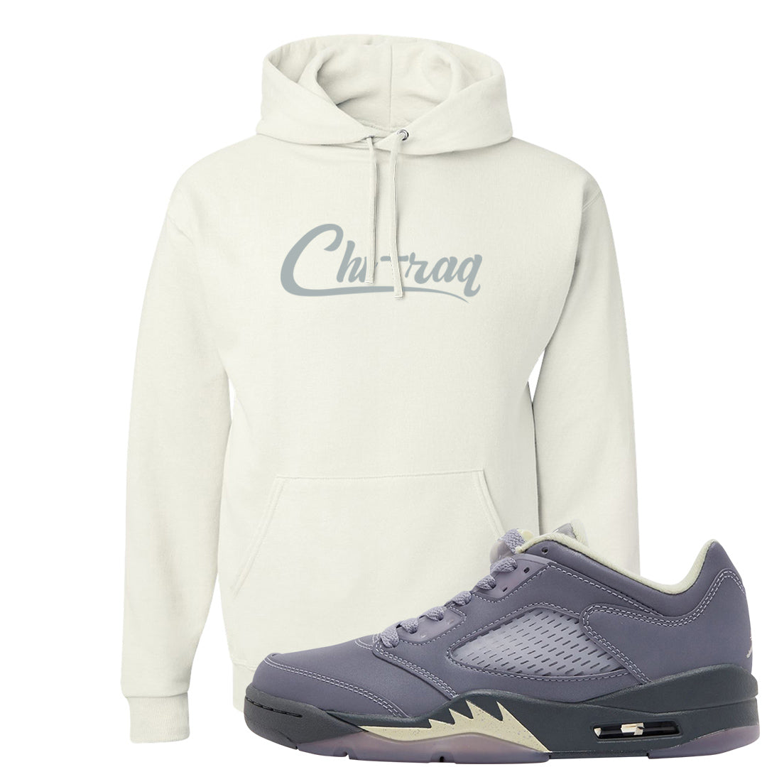 Indigo Haze 5s Hoodie | Chiraq, White