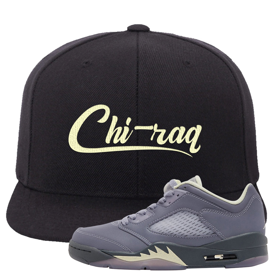 Indigo Haze 5s Snapback Hat | Chiraq, Black