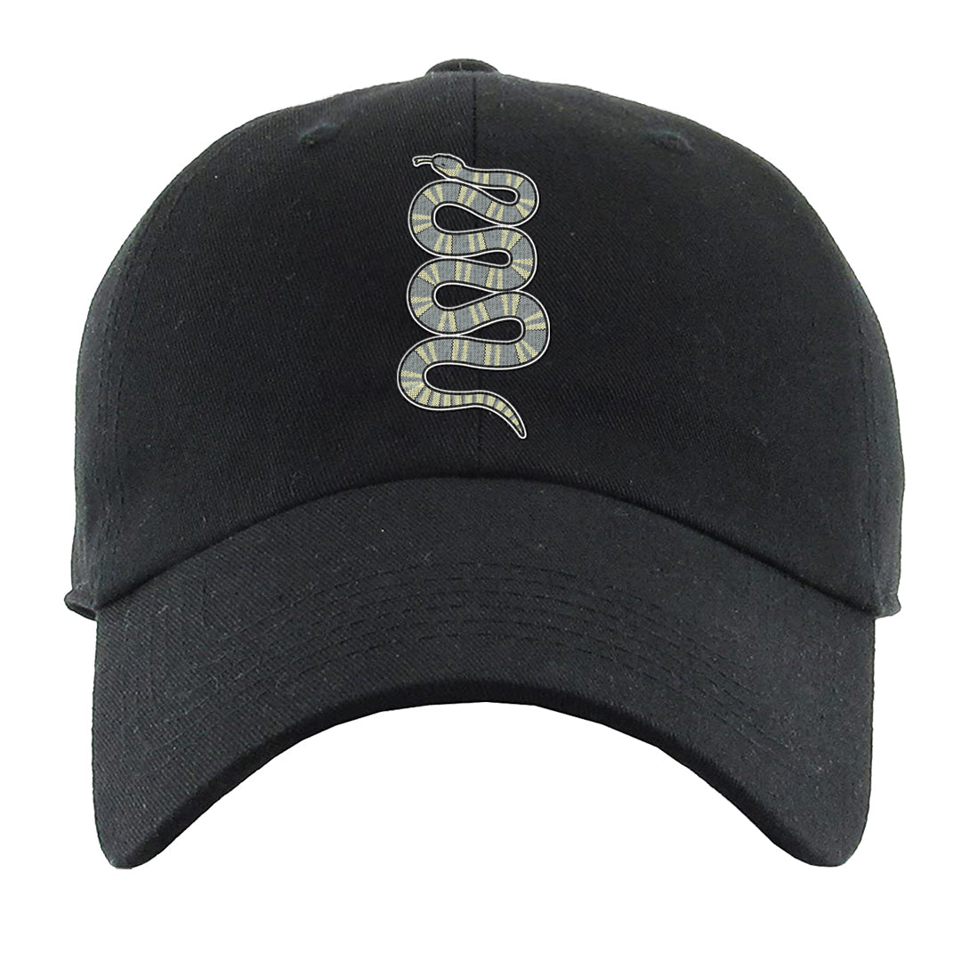 Indigo Haze 5s Dad Hat | Coiled Snake, Black