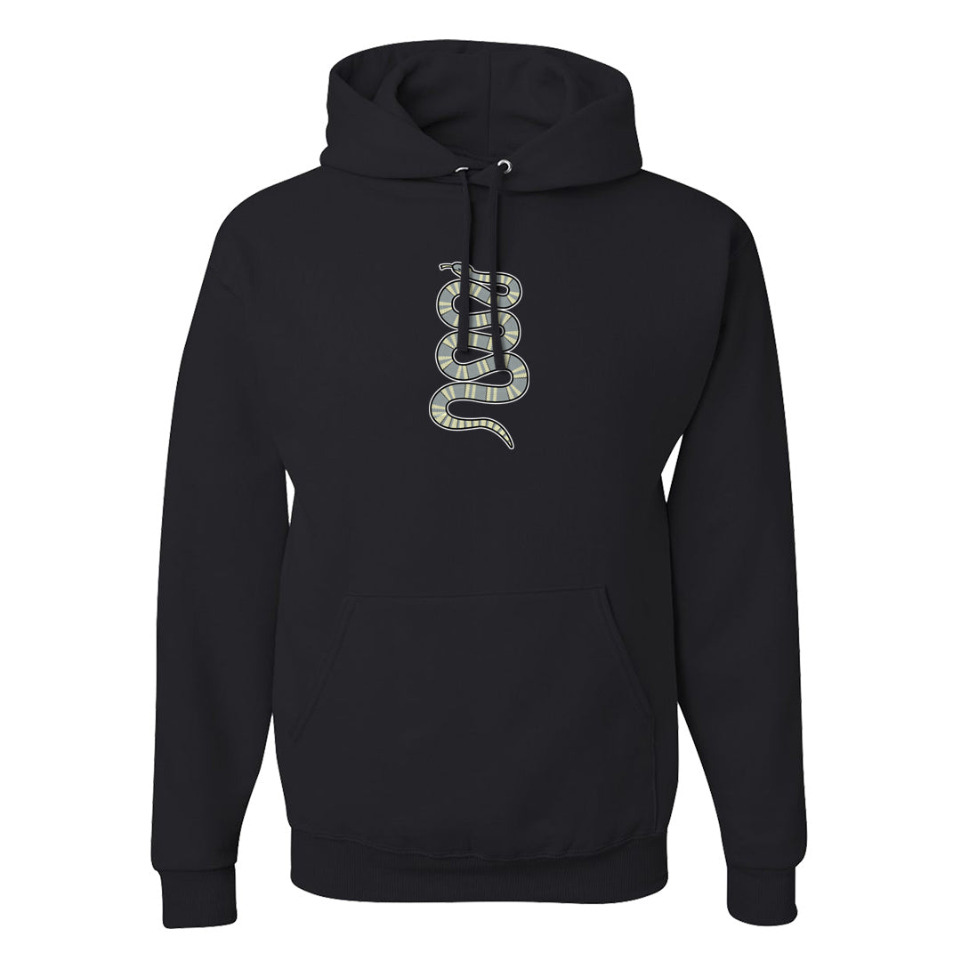 Indigo Haze 5s Hoodie | Coiled Snake, Black