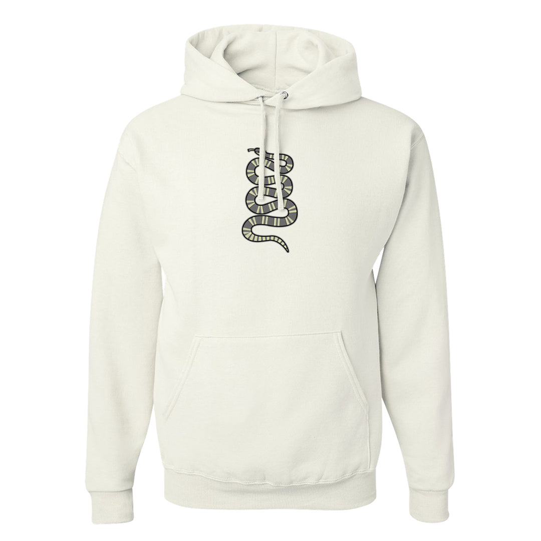 Indigo Haze 5s Hoodie | Coiled Snake, White