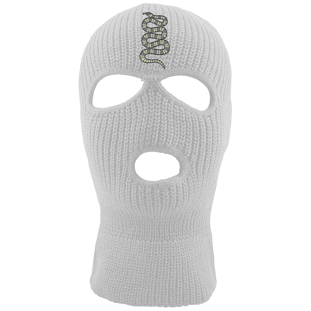 Indigo Haze 5s Ski Mask | Coiled Snake, White