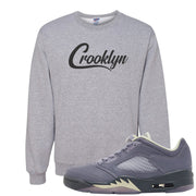 Indigo Haze 5s Crewneck Sweatshirt | Crooklyn, Ash